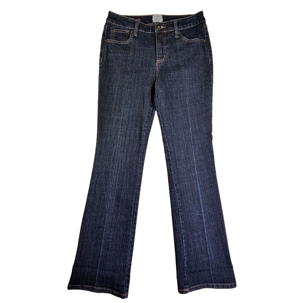 St Johns Bay Womens Size 6 Bootcut Jeans Dark Wash Stretch Denim Blue Indigo